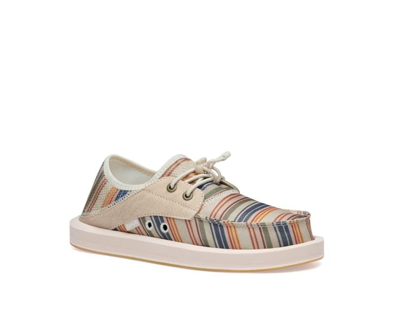 Sanuk 1134670-BCSTR-08 Women's Boatie St Print Beige Coastal Stripe 8