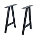 MBQQ 2 Pcs Rustic Decory Metal Desk & Dining Table Legs - Heavy Duty Industrial Modern A Shape Iron Bench Legs (H28'xW17.7')