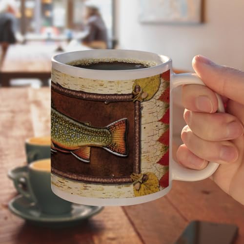 Taza de cerámica para café de 11 oz blanco miniatura 4