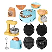 Miniature Toy Toaster Set for Kids, Pretend Play Kitchen Accessories, Plastic Bread Maker, Multi-Color, Ideal for 3+ Years, Enhances Creativity and Parent-Child Interaction