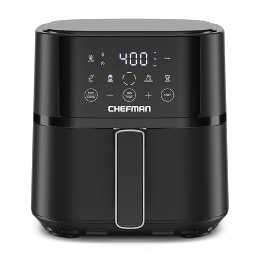Chefman | Freidora de Aire Digital de 3.7 Litros de capacidad | TurboFry | Control Digital de un solo Toque.