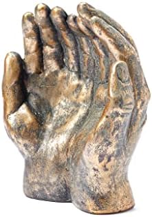 HH Home Hut Decorative Wall Mounted Giving Hands Ornament Vintage Style Gift Bronze shabby