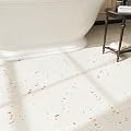 ZRJT 40-Pack Peel and Stick Floor Tiles Vinyl Floor 12 x 12 inch Self Adhesive Waterproof Flooring Planks DIY for Bathroom, Kitchen, Living Room, RV, Cover 40 Sq. Ft, White Mosaic