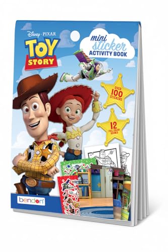 Toy Story Stickers Pad | Coloring Book | Buzz Lightyear Mini Sticker Activity Booklet | Woody | Disney Party Favors | 100+ Stickers | 5 x 7 | Officially Licensed