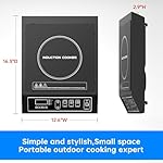 Portable Induction Cooktop, 1800W Induction Hot Plate, Black Countertop Burner 10-Speed Low-Power Continuous Heating With Reservation Function Within 24 Hours - Image 2