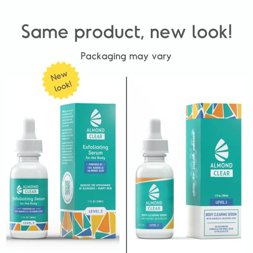 Body Clearing Serum, Level 2 - Advanced Formula For Severe Body Acne, Folliculitis- Back, Butt, Chest, Thighs, Shoulders - Mandelic Acid - Naturally Antibacterial/Antifunga, 1 Fl Oz #TOP7