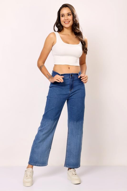Image of London Hills Women's Relaxed Fit High Rise Jeans || Woman Jean's || Women Baggy Jeans || Jean's for Womens || Loose Jean for Women's || Oversized Woman baggys