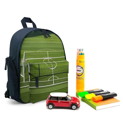 Football Goal Post Sports Area Backpack for Men Women, Durable Small Bookbag Lightweight Daypack for Travel, Hiking, Blue-style3