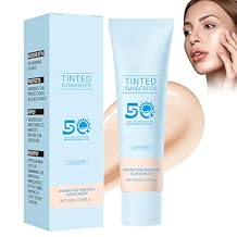 Tinted Sunscreen SPF 50 with Skin Tint | Oil-Free Tinted Hydrator for Face | Matte Finish & Sheer to Medium Coverage | Lightweight, Travel-Size for All Skin Types | Daily Wear Makeup Base 102