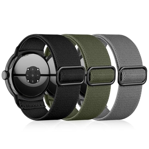 Epova 3 Pack Nylon Straps Compatible with Google Pixel Watch 4 3 2 Strap/Google Watch Strap