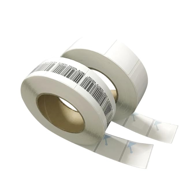 Étiquettes Antivol Souples RF EAS 8,2 MHz Carrées 1,5 x 1,5 Pouces Autocollants de Sécurité pour Magasins et Vêtements, Prévention des Pertes, Faux Code-Barres (1000)