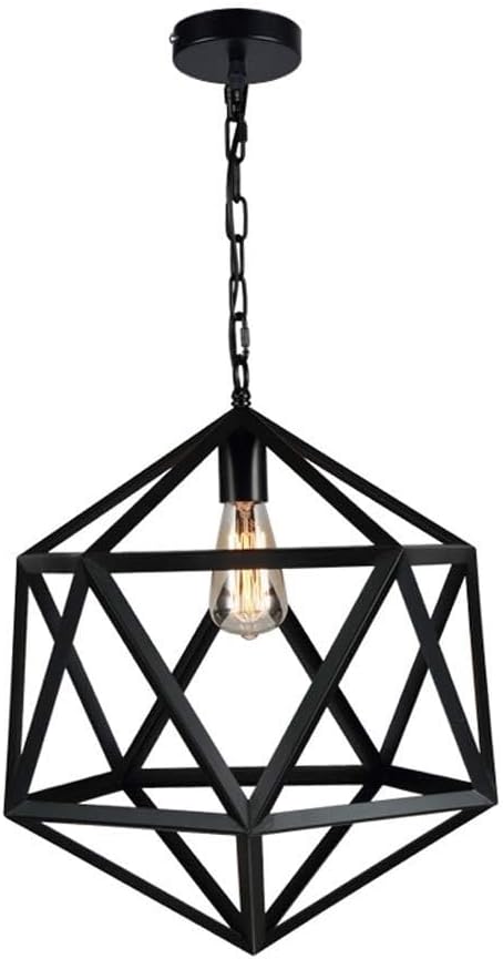 Black Chaner Light Fixture Industrial Wind Ball Shape Chaner Single Head Amen Retro Cafe Single Head Chaner Bar Bar Lighting Iron Restaurant Lighting