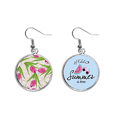 Pendientes de sandía y clavel ideales para looks de terraza