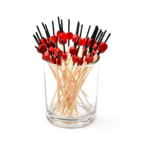 Cocktail Picks 100Pcs Fancy Cocktail Toothpicks for Appetizers Picks, Handmade Bamboo Cocktail Skewers for Appetizers Fruit Party Food Picks Charcuterie Accessories