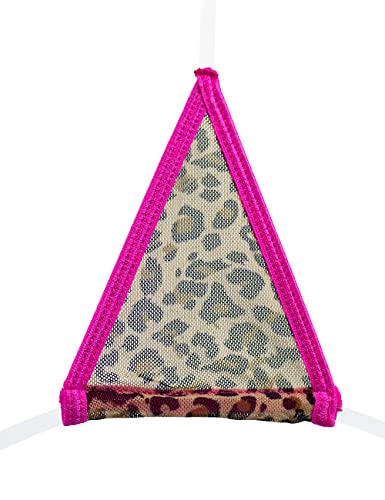 Oneheekini Women Sexy Leopard Mini Micro Bikini g String Sheer Bathing Suit Set…2