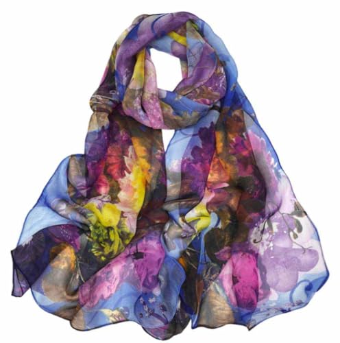 Xyueanlo Scarfs for Women Fashion Scarves Print Pattern Lightweight Sunscreen Scarf Wraps Shawls (Purple)