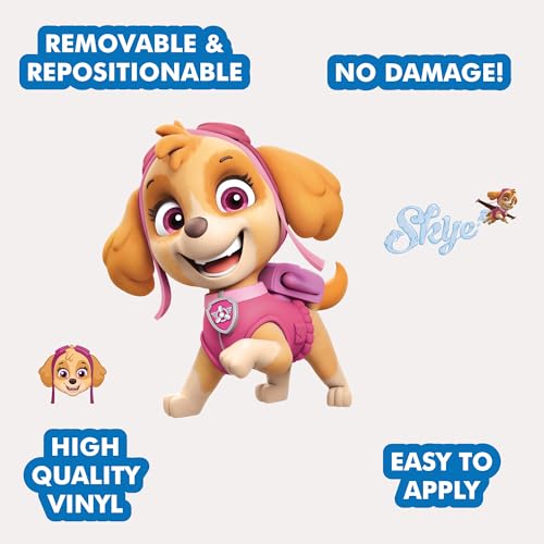 Paw Patrol Skye Wall Decal - Large 18" Vinyl Wall Sticker Bedroom Decorations - Paw Patrol Room Decor Peel and Stick by WALL PALZ - Used condition - Image 2