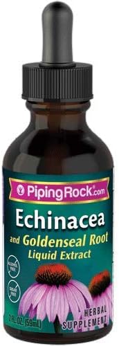 Echinacea & Goldenseal Extracto Líquido sin alcohol, Botella de 2 onzas líquidas