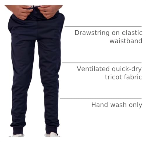 Image of Real Essentials 3 Pack: Boys' Athletic Jogger Sweatpants - Kids Teens Youth Active Sports Pants with Pockets (Sizes 5-18)