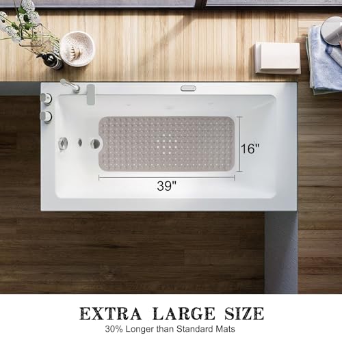 Tapis de douche extra-long antidérapant pour éviter les chutes dans le bain