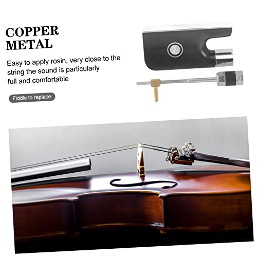 Milisten Violin Accessories 1 Set Accessories Replacement Bow Frog Wood Violin Bow Frog Practical Violin Bow Frog Musical Instrument Oku Screw Wooden Bow Frog Violin Part Metal Specialty Tools #TOP1