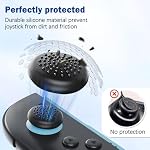 DLseego Thumb Grips Designed for Nintendo Switch 2 (2025), Soft Silicone Joycon Analog Controller Protective Anti-Slip Cover 8 PCS Button Joy Con Joystick Caps Covers - Black