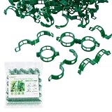 CIQIYO® 100 Pcs Plant Support Clips,Plastic Clips for Securing Plants,Tomato Vine Clips,Plant Fixing Clips,Garden Clips for Climbing Plants,Grape and Vine Vegetables (100, Green)
