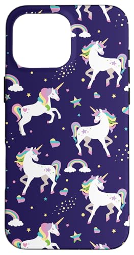 Womens Kids Girls Pretty Unicorn Pattern �X�}�z�P�[�X iPhone 16 Pro Max �p
