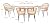 SAFAVIEH Outdoor Collection Genser Natural Rattan/Beige Cushion 7-Piece Patio Backyard Dining Set