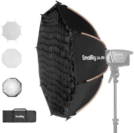 SMALLRIG 35" / 90cm Parabolic Softbox LA-O90, Quick Release Octagon Softbox für Bowens Mount COB Lights für SMALLRIG für Neewer für Aputure für Godox - 4633