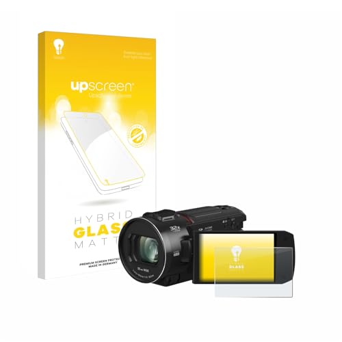 upscreen Matte Screen Protector Glass Film Compatible with Panasonic HC-VX3 - Anti-Glare, Anti-Fingerprint, 9H Glass Protection