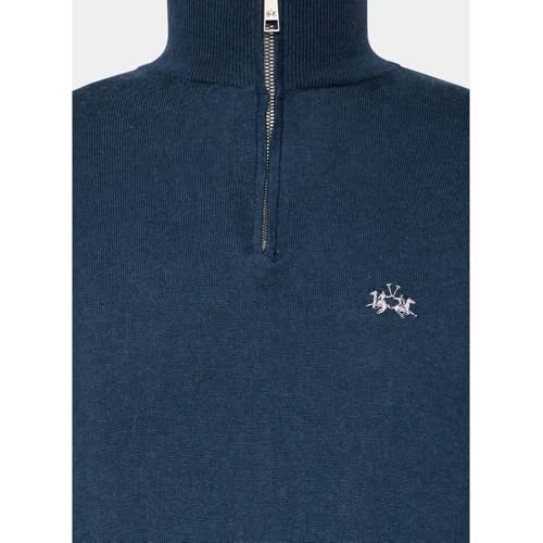 Pull acrylique bleu homme La Martina chaud léger et sans picotement - 4