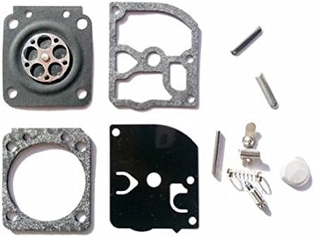 Carburetor Rebuild Overhaul Kit For Zama RB-145. Complete Kit That is OK for 10%+ Ethanol In Fuel, Includes gaskets, diaphragm, welch plug, needle, and inlet lever.