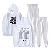 M Pokora Adrenaline Tour Dates Sweats  capuche et pantalon de jogging pour femme et homme, blanc, L