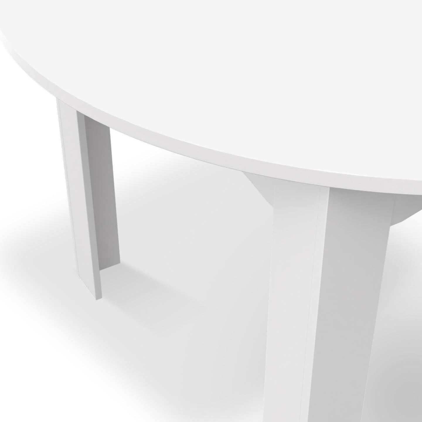 IDMarket - DONA mesa de comedor redonda extensible 4-8 personas blanco 110-150 cm