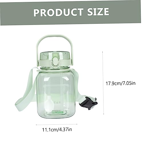 KOMBIUDA Large Juice Water Bottle Straw 1.3l Capacity Sealed Sports Bottle for Boys and Girls School Gym