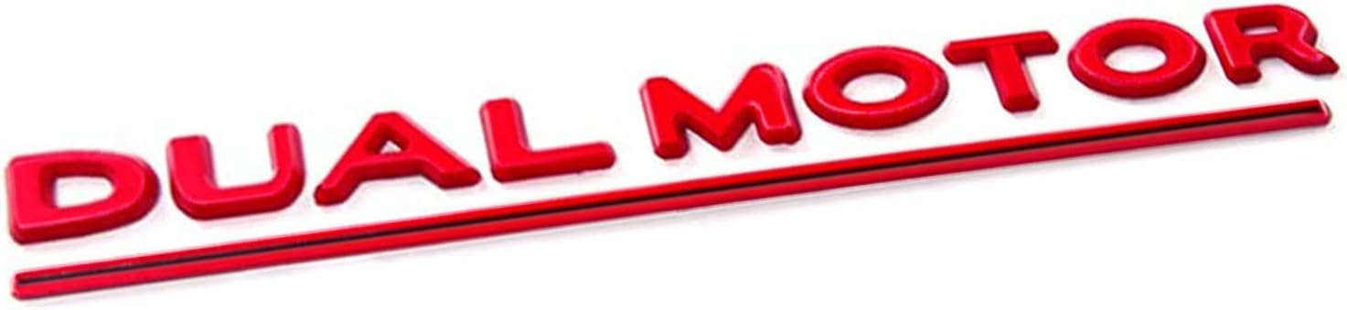 Sponsored Ad – Tesla Model 3 Dual Motor Performance Badge 3D Metal Car Rear Trunk Emblem Sticker Badge Decals Compatible Decorative Accessories (Dual Motor) Chrome Delete (Black)1pcs (Red)