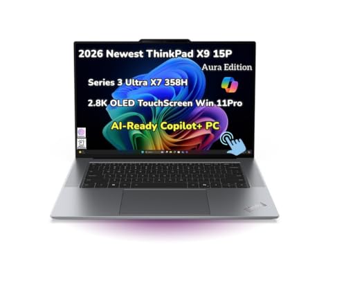 Image of 2026 New ThinkPad X9 15p Aura Edition Copilot+ AI Laptop 15.3ʺ 2.8K (2880x1800) OLED TouchScreen Series 3 Ultra X7 358H Processor 32GB LPDDR5X, 9600MT /s RAM 1TB SSD 10MP IR Cam HDMI WiFi 7 Win 11Pro