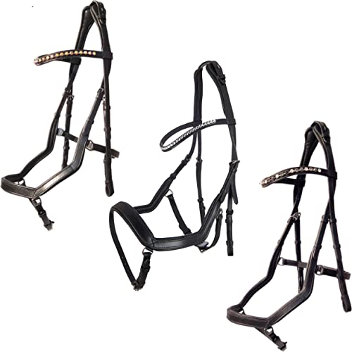 Bridon IRHDiamond Imperial Riding noir taille Cob pour le travail du cheval