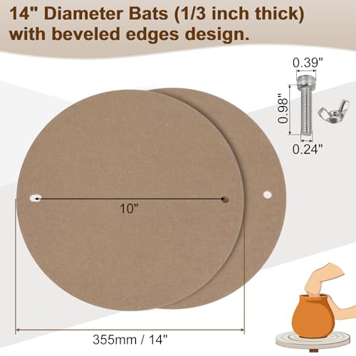 Chauves-souris de tour de poterie ronde anti-vibration à trous de 10"