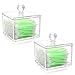 Produktbild OUNONA 2 Pcs Baumwolle Ball und Swab Holder Organizer Acryl klar Baumwolle Pad Box Behälter für Baumwolle (transparent)