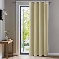 Deconovo Verdunkelungsgardinen mit Kälteschutz Gardinen Schlafzimmer Vorhang Blickdicht, 240x140 cm(HöhexBreite), Beige, 1 Stück