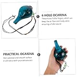 Toyvian 1 szt. 6-otworowy okaryna urodzinowy instrument muzyczny 6 okaryny do trzymania okaryny, okaryny, okaryny, flety okaryny, dla początkujących, główny otwór, okaryna, glinka porcelanowa, dolomit