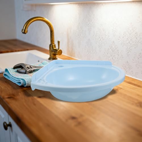 Lavabo de baño triangular POPETPOP instalable sin taladro 8