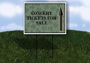 Concert Tickets For Sale St. Patrick'S Day Irish Dark Clover Up Arrows Single Sided 18x24 in. Yard Road Sign w/Stand