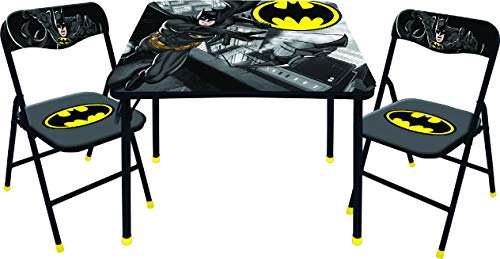 Idea Nuova Batman 3 Pc Table & Chair Set, Black