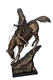 NIFAO Giant Mountain Man Remington Replica Bronze Statue - Size: 37' L x 13' W x 54' H