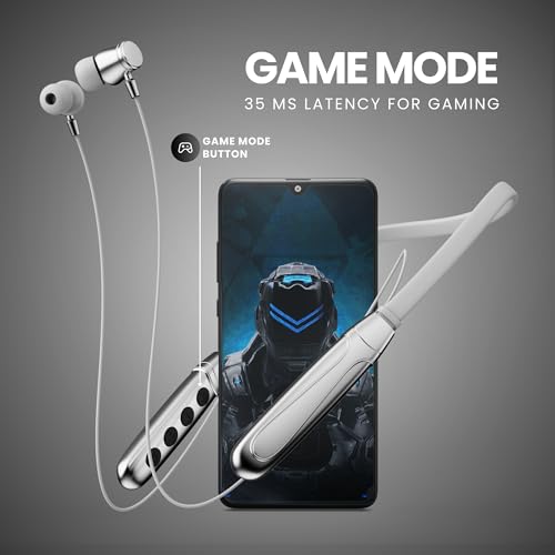 Image of OOGE Tune 3 in-Ear Bluetooth Gaming Neckband, 35MS Low Latency, Magnetic On-Off, 3D Surround Sound, IPX4 Sweat Resistant, 50H Playtime, 10mm PureTone Driver, Type-C Port, BT5.3, Dual Mic (Ash Grey)