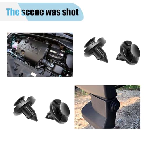 20PCS Car Bumper Rivet Fenders Liner Retainers - 8mm Fenders Trim Panel Bumper Clips Fasteners - Splash Shield Push Type Retainer Clip Compatible with Nissan 01553-09321 MR328954