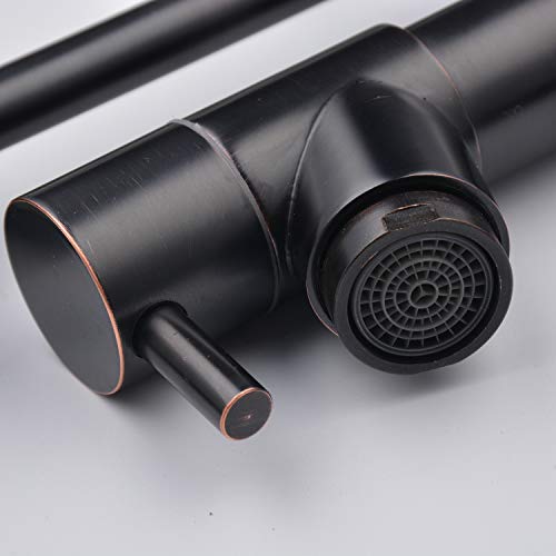Kitchen Faucet Commercial Style Sturdy Pre Rinse Spring Pull Down Kitchen Sink Faucet with Sprayer,Oil Rubbed Bronze, Beelee BL7092B - Thumbnail 7